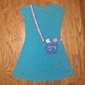 American Girl Dress Child Sz 7/8 At Heart Crossbody Purse School